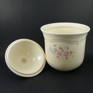 Pfaltzgraff Tea Rose Canister 9.5 " Tall 20" Wide Made in The USA